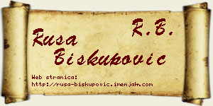 Rusa Biskupović vizit kartica